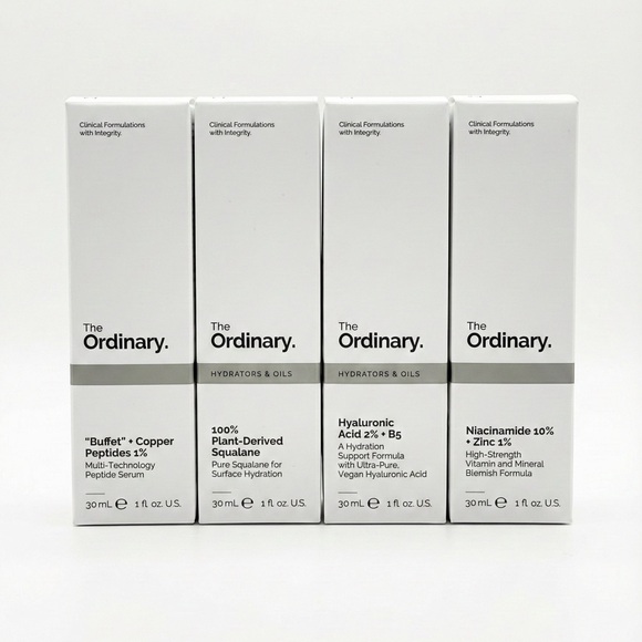 NEW ‼️ THE ORDINARY - 4 PACKS - SKINCARE FACE SERUM SET BEAUTY BUNDLE - Picture 3 of 3